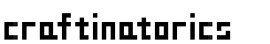 craftinatorics in gang small: all-lowercase. Fairly readable. It has right angles and serifs on the a, f, and t. The S is made up of two little L's rotated on their sides.